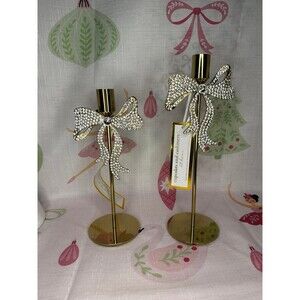 Cupcakes and Cashmere Rhinestoe Bow Candle Holders